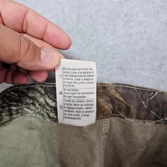 Carhartt B158 CMO RealTree Camo Men's Dungaree 36x34 Canvas Pants Carpenter